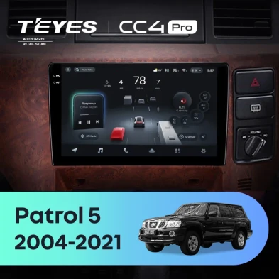 Штатная магнитола Teyes CC4 Pro 12/256 Nissan Patrol V 5 Y61 (2004-2021) F3 Правый руль