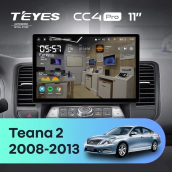 Штатная магнитола Teyes CC4 Pro 8/128 Nissan Teana J32 (2008-2013) Тип-B (11")