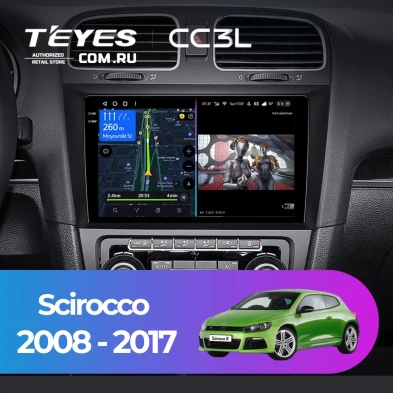 Штатная магнитола Teyes CC3L 4/64 Volkswagen Scirocco (2008-2017)