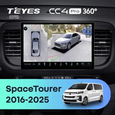 Штатная магнитола Teyes CC4 Pro 360 8/128 Citroen SpaceTourer (2016-2026) (11")