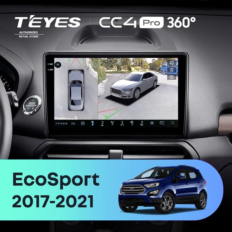 Штатная магнитола Teyes CC4 Pro 360 8/128 Ford EcoSport (2017-2021)