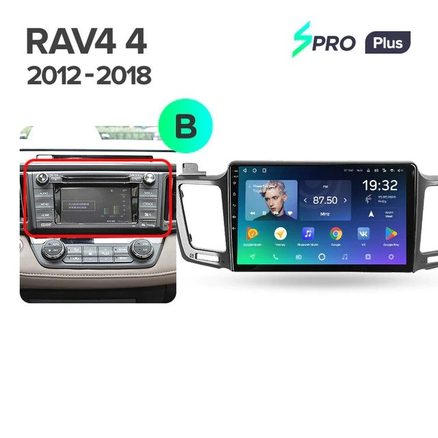 Штатная магнитола Teyes SPRO Plus 4/64 Toyota RAV4 (2012-2018)