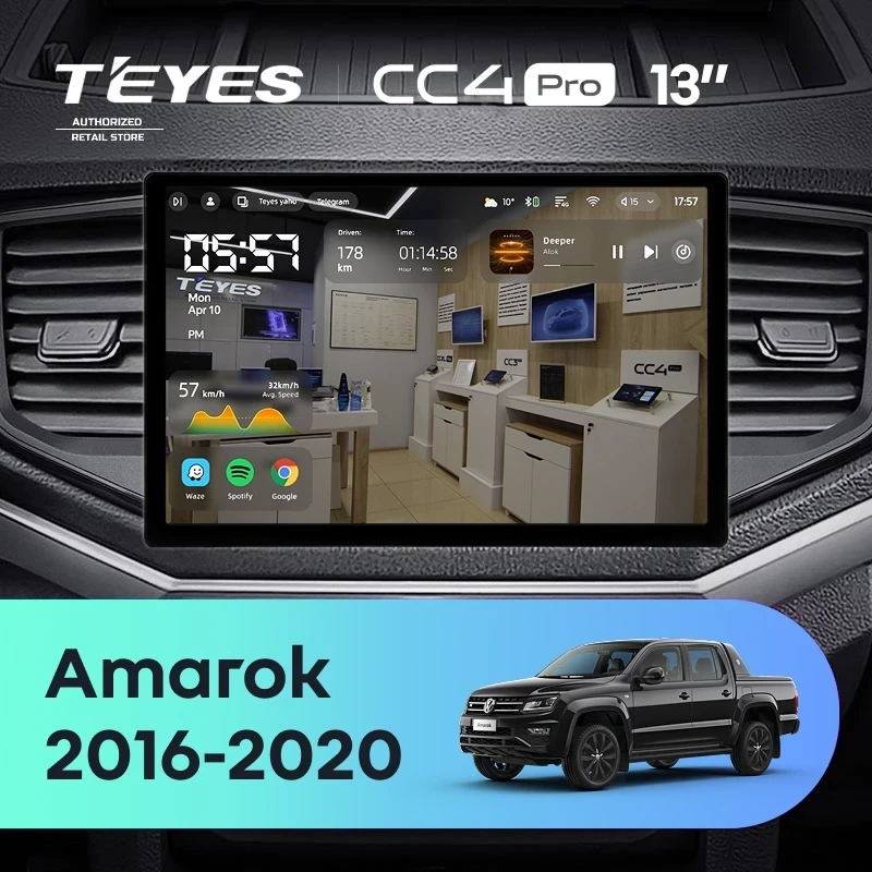 Штатная магнитола Teyes CC4 Pro 8/128 Volkswagen Amarok 1 (2016-2020) (13")
