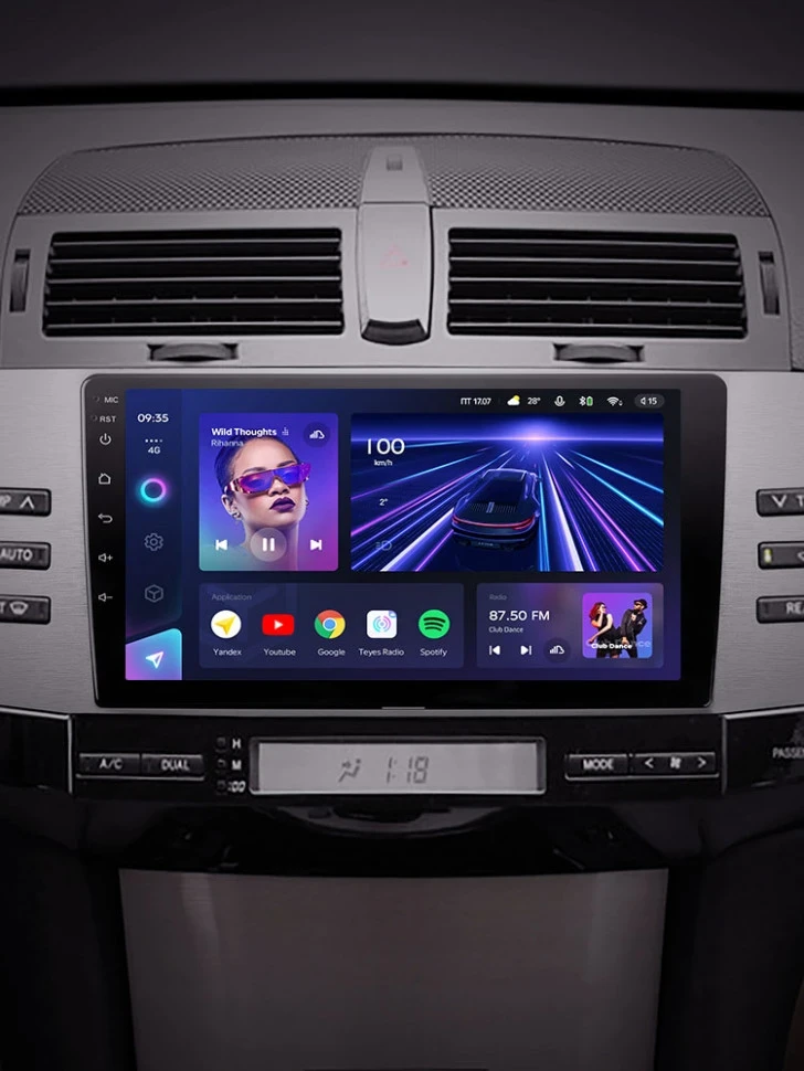 Штатная магнитола Teyes CC3 4/32 Toyota Mark X 1 X120 (2004-2009)