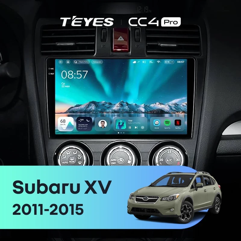 Штатная магнитола Teyes CC4 Pro 8/128 Subaru XV (2011-2015) Тип-A