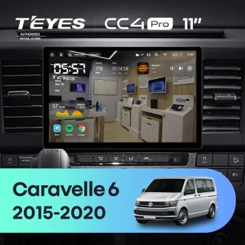 Штатная магнитола Teyes CC4 Pro 8/128 Volkswagen Caravelle T6 (2015-2020) (11")
