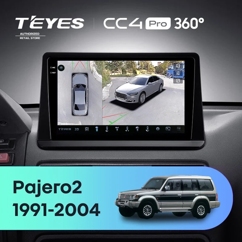 Штатная магнитола Teyes CC4 Pro 360 12/256 Mitsubishi Pajero 2 (1991-2004)