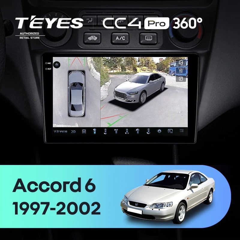 Штатная магнитола Teyes CC4 Pro 360 8/128 Honda Accord 6 (1997-2002)