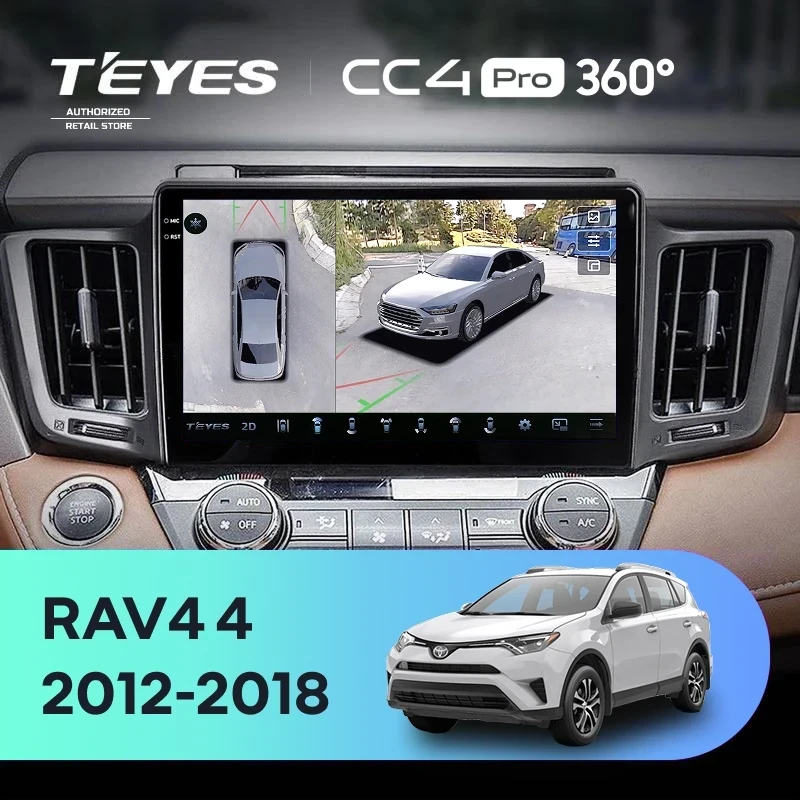Штатная магнитола Teyes CC4 Pro 360 12/256 Toyota RAV4 (2012-2018)