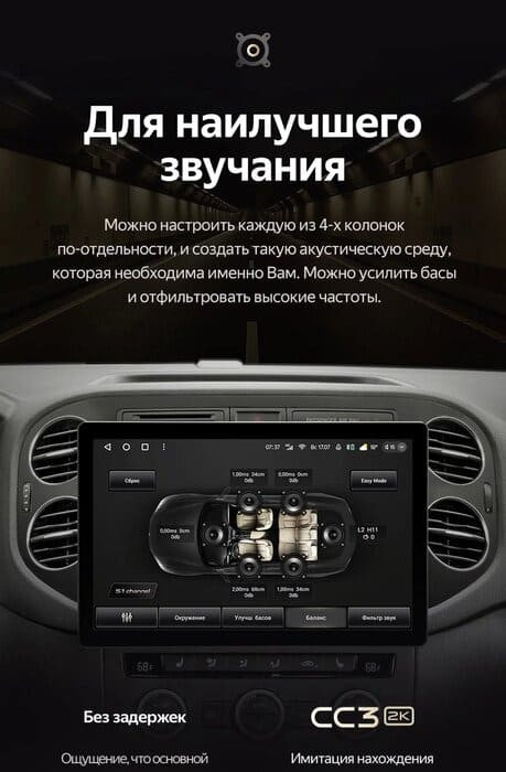 Штатная магнитола Teyes CC3 2K 6/128 Volkswagen Tiguan 1 NF (2006-2016) F2 (13")