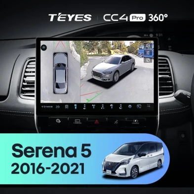Штатная магнитола Teyes CC4 Pro 360 8/128 Nissan Serena 5 V C27 (2016-2021) F1 Правый руль (11")