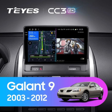 Штатная магнитола Teyes CC3 2K 4/64 Mitsubishi Galant 9 (2003-2012)
