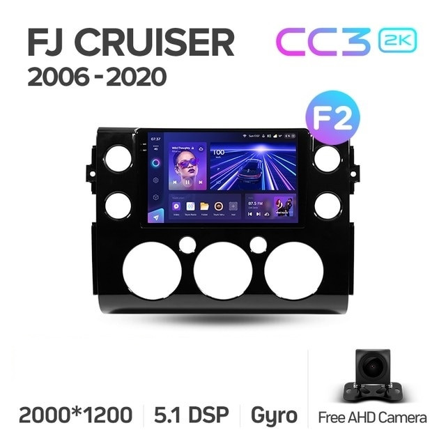 Штатная магнитола Teyes CC3 2K 6/128 Toyota FJ Cruiser J15 (2006-2020) F2