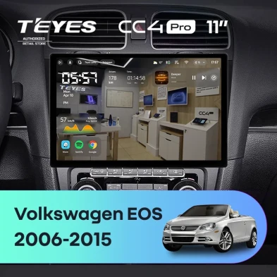 Штатная магнитола Teyes CC4 Pro 8/128 Volkswagen EOS (2006-2015) (11")