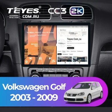 Штатная магнитола Teyes CC3 2K 4/32 Volkswagen Golf (2003-2009) (11")