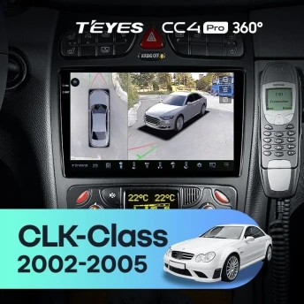 Штатная магнитола Teyes CC4 Pro 360 8/128 Mercedes-Benz CLK-Class C209 A209 (2002-2005) F2