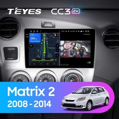 Штатная магнитола Teyes CC3 2K 360 6/128 Toyota Matrix 2 E140 (2008-2014)