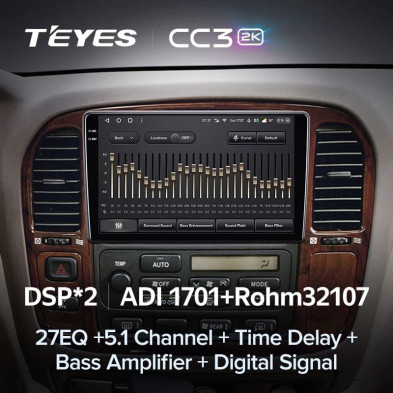 Штатная магнитола Teyes CC3 2K 4/64 Toyota Land Cruiser 100 (1998-2003) F1