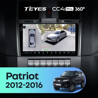 Штатная магнитола Teyes CC4 Pro 360 8/128 UAZ Patriot (2012-2016)