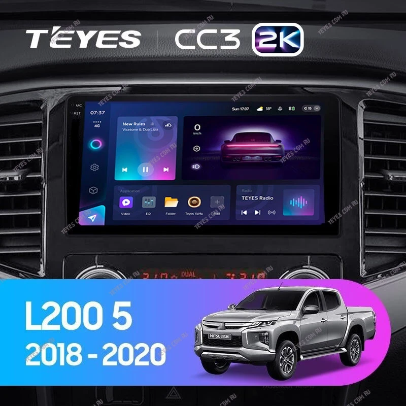 Штатная магнитола Teyes CC3 2K 360 6/128 Mitsubishi L200 5 (2018-2020) F1