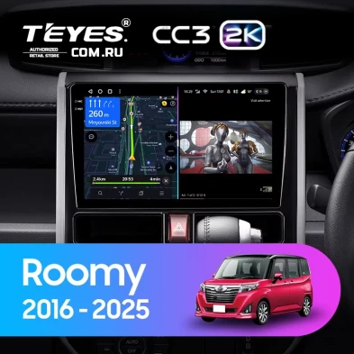 Штатная магнитола Teyes CC3 2K 360 6/128 Toyota Roomy (2016-2026) Правый руль