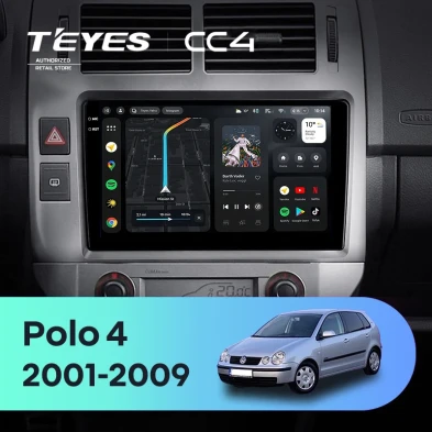 Штатная магнитола Teyes CC4 8/128 Volkswagen Polo Mk4 (2001-2009) F2