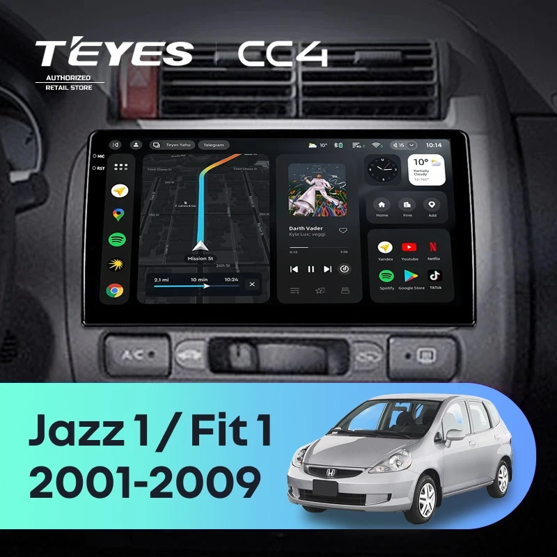 Штатная магнитола Teyes CC4 6/64 Honda Jazz 1 (2001-2009)