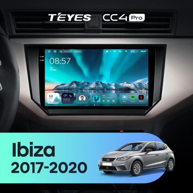 Штатная магнитола Teyes CC4 Pro 12/256 Seat Ibiza (2017-2020)