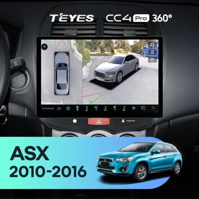 Штатная магнитола Teyes CC4 Pro 360 8/128 Mitsubishi ASX 1 (2010-2016) Тип-A (13")