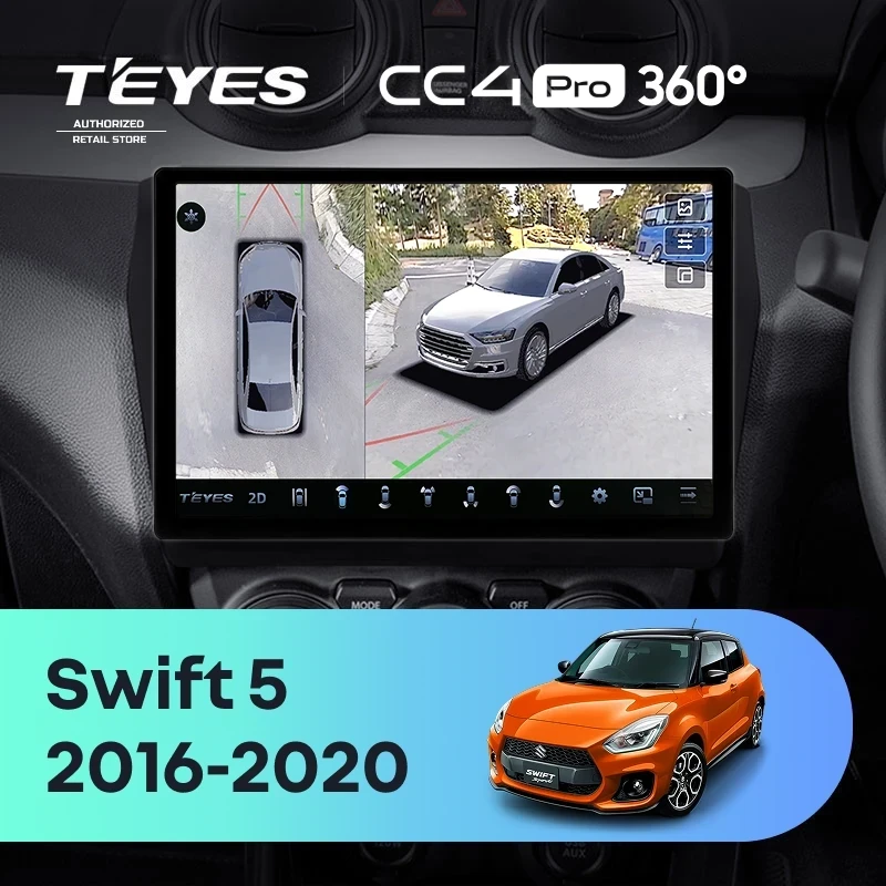 Штатная магнитола Teyes CC4 Pro 360 8/128 Suzuki Swift 5 (2016-2020) (11")