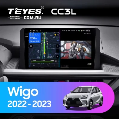 Штатная магнитола Teyes CC3L 4/64 Toyota Wigo (2022-2023) F2