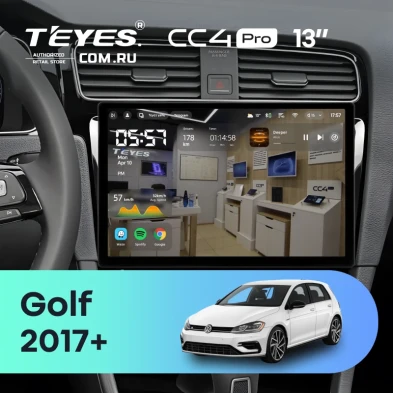 Штатная магнитола Teyes CC4 Pro 8/128 Volkswagen Golf 2017+ (13")