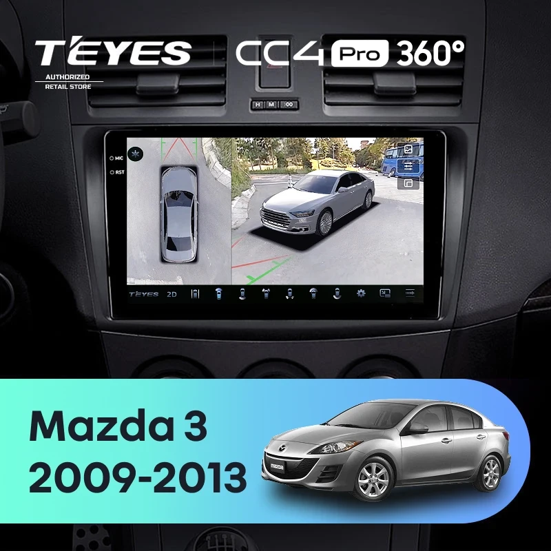 Штатная магнитола Teyes CC4 Pro 360 8/128 Mazda 3 2 (2009-2013)