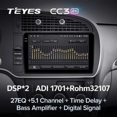 Штатная магнитола Teyes CC3 2K 4/32 Saab 9-3 2 (2007-2014)