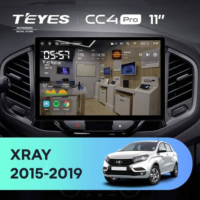 Штатная магнитола Teyes CC4 Pro 12/256 Lada Xray (2015-2022) (11")