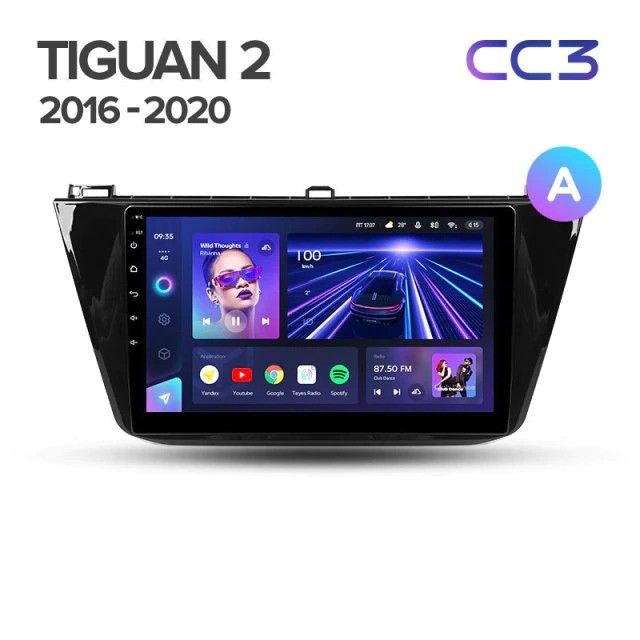 Штатная магнитола Teyes CC3 4/32 Volkswagen Tiguan 2 (2016-2022) Тип-B