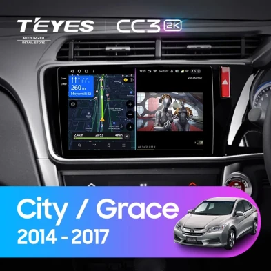Штатная магнитола Teyes CC3 2K 360 6/128 Honda City (2014-2017) Тип-A Правый руль