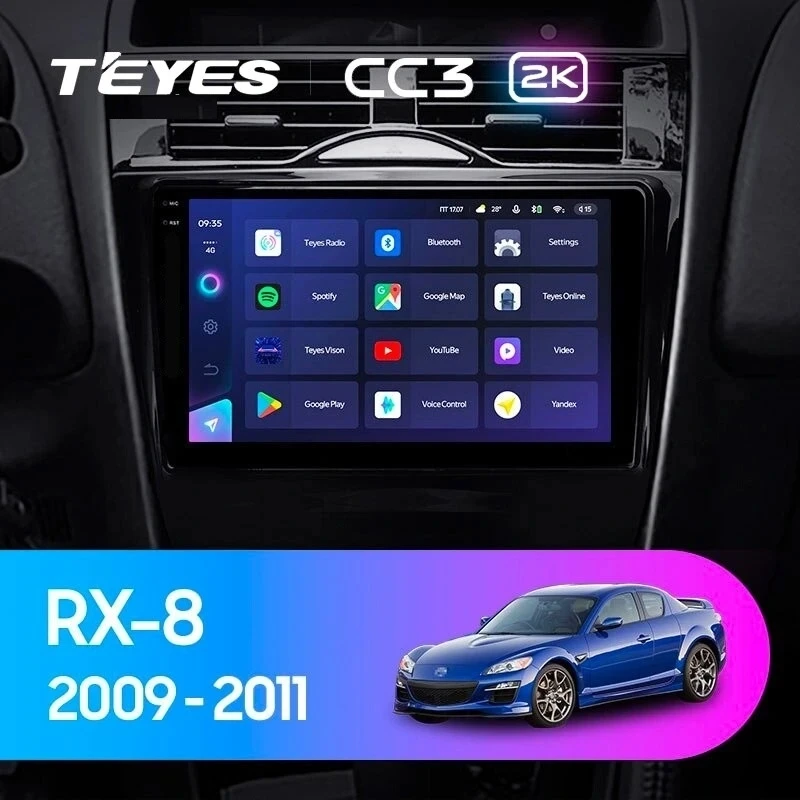 Штатная магнитола Teyes CC3 2K 4/64 Mazda RX-8 SE (2009-2011)