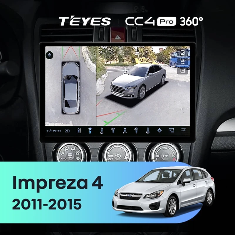 Штатная магнитола Teyes CC4 Pro 360 12/256 Subaru Impreza 4 (2011-2015) Тип-A (11")