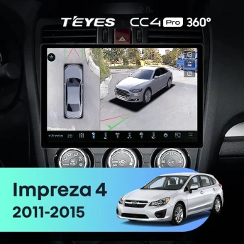 Штатная магнитола Teyes CC4 Pro 360 12/256 Subaru Impreza 4 (2011-2015) Тип-B (11")
