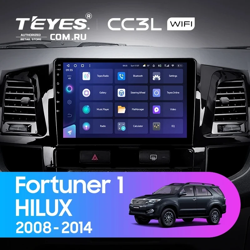 Штатная магнитола Teyes CC3L WiFi 2/32 Toyota Hilux (2008-2014) F1