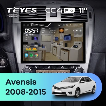 Штатная магнитола Teyes CC4 Pro 8/128 Toyota Avensis 3 (2008-2015) F1 (11")