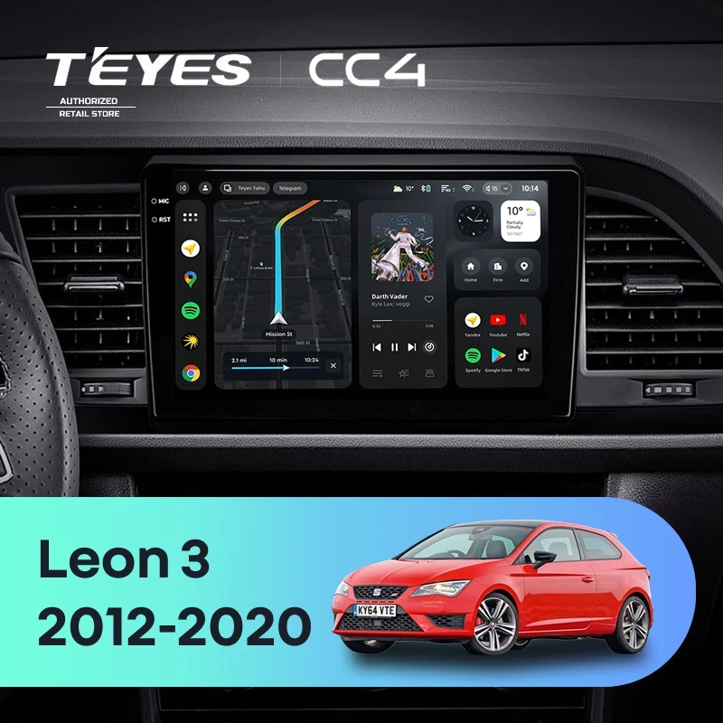 Штатная магнитола Teyes CC4 6/64 Seat Leon 3 (2012-2020) F3