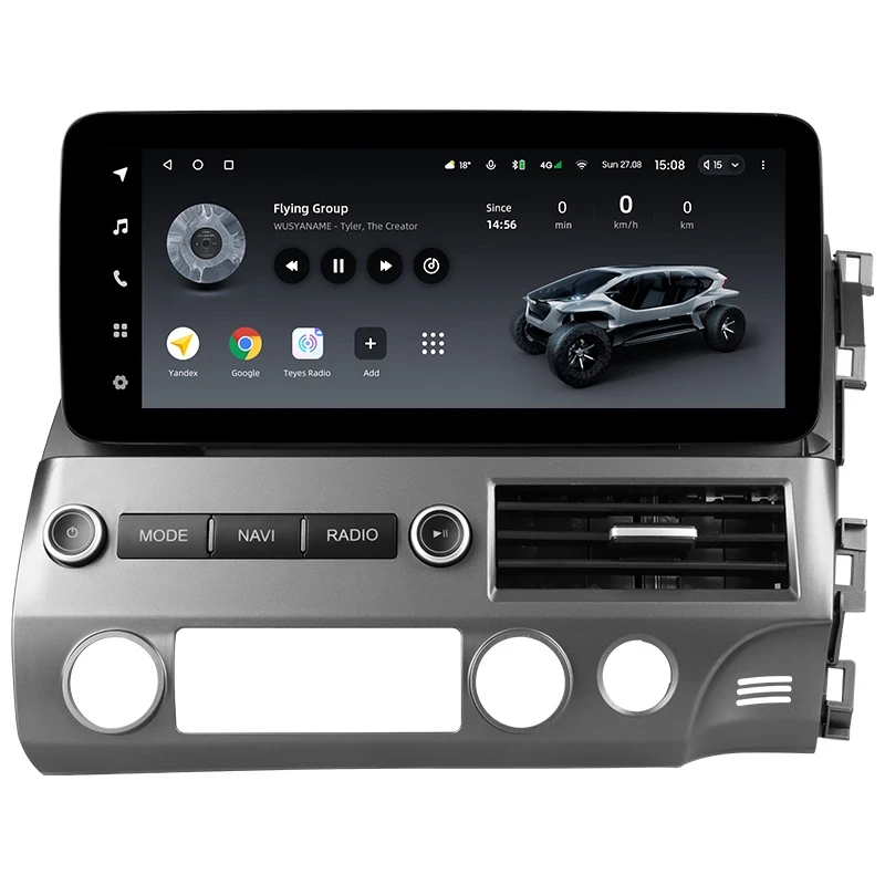 Переходная рамка Honda Civic 8 FK FN FD (2005-2012) Правый руль (12,3")