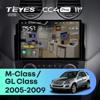 Штатная магнитола Teyes CC4 Pro 8/128 Mercedes-Benz ML-Class (2005-2009) F1 (11")