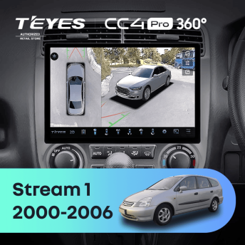 Штатная магнитола Teyes CC4 Pro 360 8/128 Honda Stream 1 (2000-2006) F2 (11")