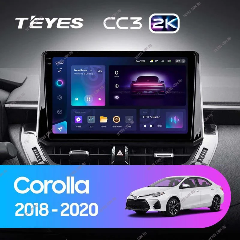 Штатная магнитола Teyes CC3 2K 4/64 Toyota Corolla 12 (2018-2020) Тип-A