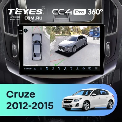 Штатная магнитола Teyes CC4 Pro 360 8/128 Chevrolet Cruze J300 J308 (2012-2015) F2 (черная)