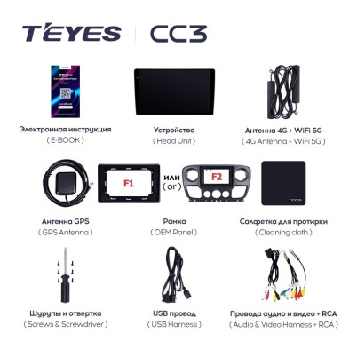 Штатная магнитола Teyes CC3 4/32 Opel Movano 2 (2010-2019) F2