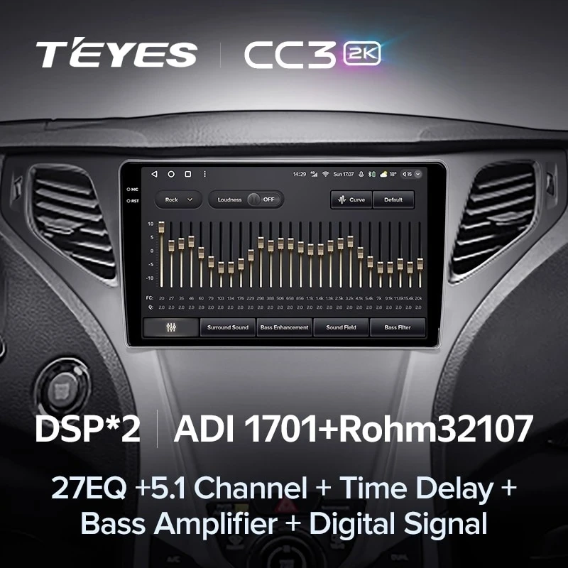 Штатная магнитола Teyes CC3 2K 6/128 Hyundai Azera 2 (2011-2014) F1